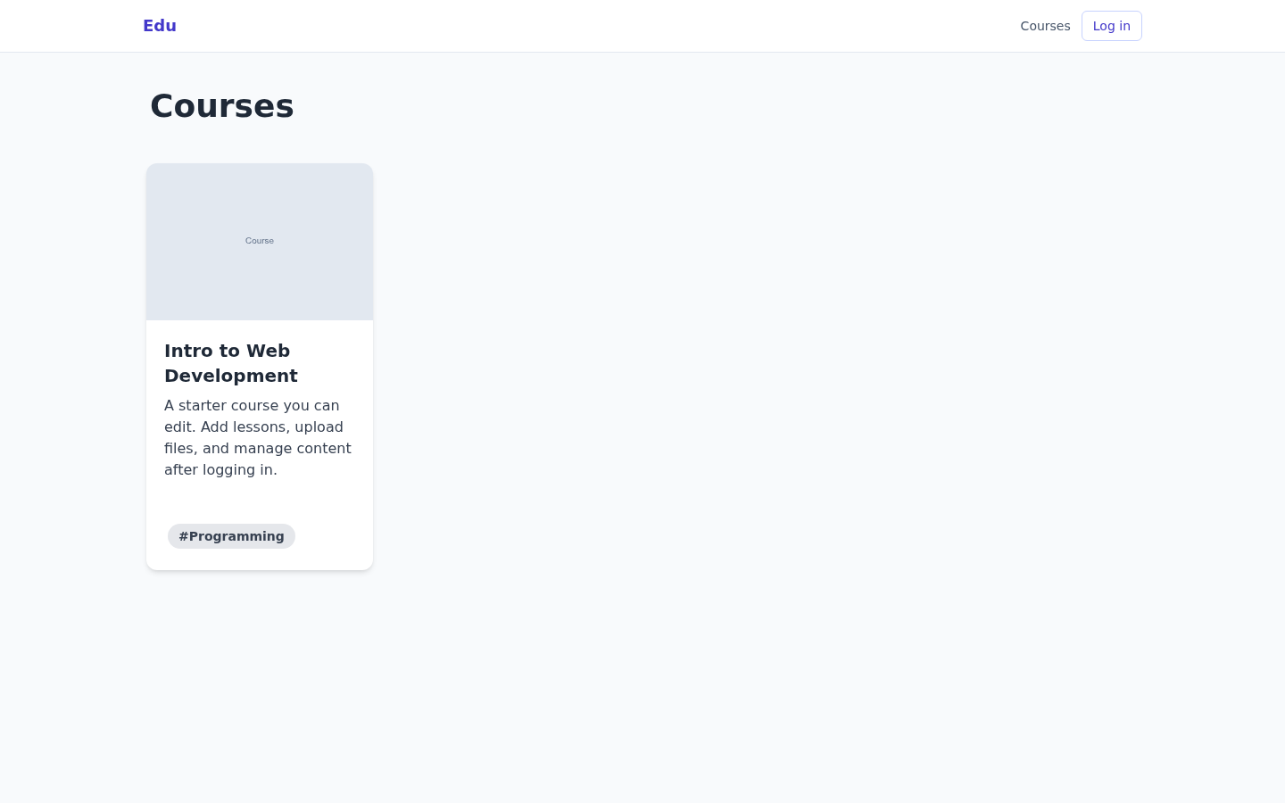 Edu-Front Learning Platform